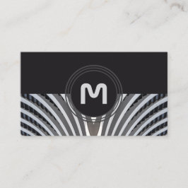Elegante Monogramm-Bio Architekturwellen Visitenkarte