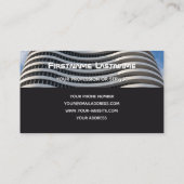 Elegante Monogramm-Bio Architekturwellen Visitenkarte (Rückseite)