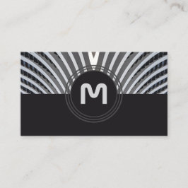 Elegante Monogramm-Bio Architekturwellen Visitenkarte