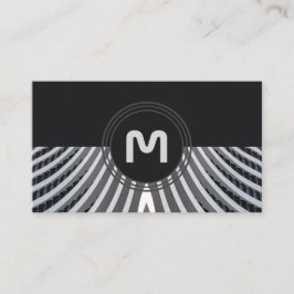 Elegante Monogramm-Bio Architekturwellen Visitenkarte