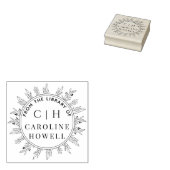 Elegante Monogramm-Blume aus der Bibliothek von Gummistempel (Stempel)