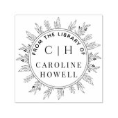 Elegante Monogramm-Blume aus der Bibliothek von Permastempel (Design)