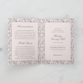 Elegante Monogramm-Blush-Blues Einladung (Innenseite)