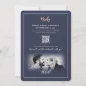 Elegante Monogramm-Einladung Einladung (Rückseite)