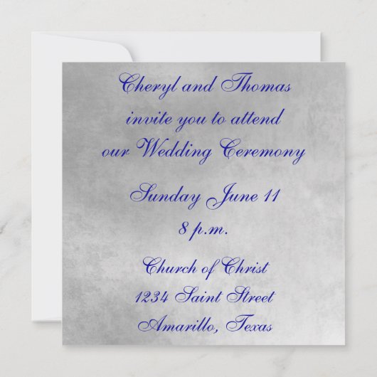 Elegante Monogramm-Einladung-J Einladung (Rückseite)