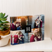 Elegante Monogramm-FotoCollage Fotoblock