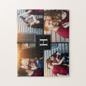Elegante Monogramm-FotoCollage Puzzle (Vertikal)
