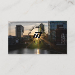 Elegante monogramm-Gebäude moderner Architektur Visitenkarte