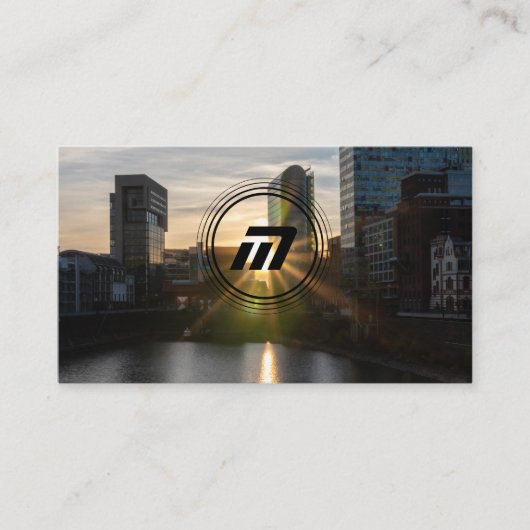 Elegante monogramm-Gebäude moderner Architektur Visitenkarte (Vorderseite)