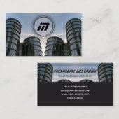 Elegante monogramm-Gebäude moderner Architektur Visitenkarte (Vorne/Hinten)