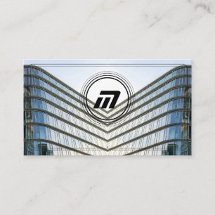 Elegante monogramm-Gebäude moderner Architektur Visitenkarte