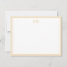 Elegante Monogramm Gelbe Grenze Minimalistisch
