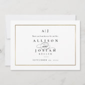 Elegante Monogramm-Goldhochzeit (Vorderseite)