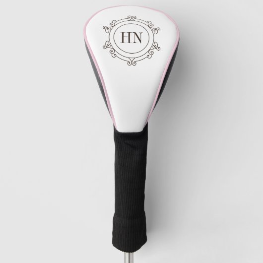 Elegante Monogramm-Golfkopfabdeckung Golf Headcover (Vorderseite)