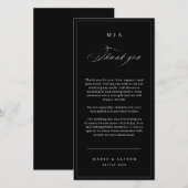 Elegante Monogramm-Hochzeit-Dankeskarten-QR-Code Dankeskarte (Vorne/Hinten)