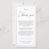 Elegante Monogramm-Hochzeit-Dankeskarten-QR-Code Dankeskarte (Vorderseite)