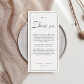 Elegante Monogramm-Hochzeit-Dankeskarten-QR-Code Dankeskarte