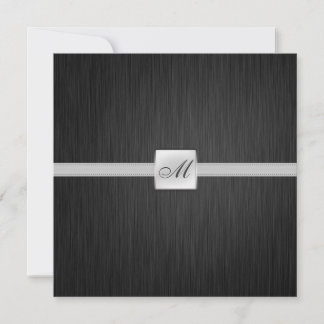 Elegante Monogramm-Hochzeit (mit Wortlaut) Einladung