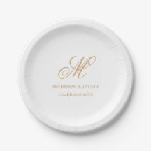 Elegante Monogramm-Hochzeit 