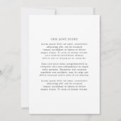 Elegante Monogramm-Hochzeit Save The Date (Rückseite)