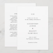 Elegante Monogramm-Hochzeit Save The Date (Vorne/Hinten)