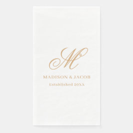 Elegante Monogramm-Hochzeit  Serviette