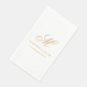 Elegante Monogramm-Hochzeit Serviette (Ecke)