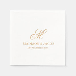 Elegante Monogramm-Hochzeit  Serviette