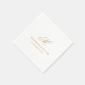 Elegante Monogramm-Hochzeit Serviette (Ecke)