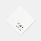 Elegante Monogramm-Hochzeit Serviette (Ecke)