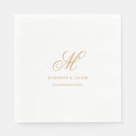 Elegante Monogramm-Hochzeit  Serviette