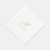 Elegante Monogramm-Hochzeit Serviette (Ecke)