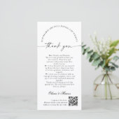 Elegante Monogramm-Hochzeits-Dankeskarten-QR-Code Dankeskarte (Stehend Vorderseite)