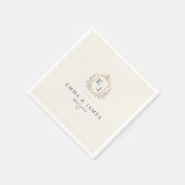 Elegante Monogramm-Hochzeitsfeier im Stil des alte Serviette (Ecke)
