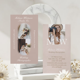 Elegante Monogramm-Hochzeitsfotografen-Torbogen-Fo Visitenkarte