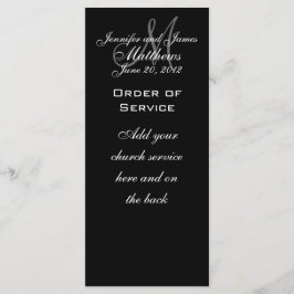 Elegante Monogramm-Hochzeitsprogramme Programm