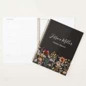 Elegante Monogramm Hübsche Aquarellfarben-Wildblum Planer (Anzeige)
