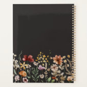 Elegante Monogramm Hübsche Aquarellfarben-Wildblum Planer (Rückseite)