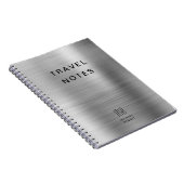 Elegante Monogramm-Imitate Silver GrayTravel Notizblock (Rechte Seite)