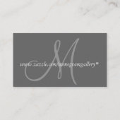 Elegante Monogramm individuell anpassbare Gray Bus Visitenkarte (Rückseite)