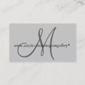 Elegante Monogramm individuell anpassbare Gray Bus Visitenkarte (Rückseite)