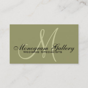 Elegante Monogramm individuell gestaltete Visitenk Visitenkarte