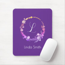 Elegante Monogramm-Initiale mit individuellem Name