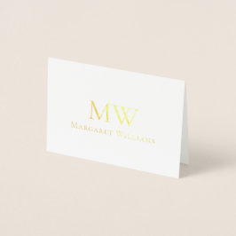 Elegante Monogramm-Initialen Geschäftliches Weihna Folienkarte