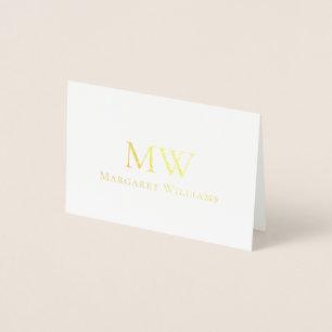 Elegante Monogramm-Initialen Geschäftliches Weihna Folienkarte