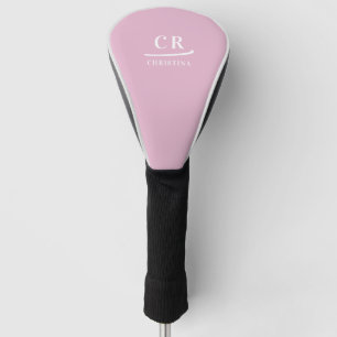 Elegante monogramm-initialen name personalisiert r golf headcover