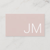 Elegante Monogramm-Initialen Professionell Rosa QR Visitenkarte (Vorderseite)