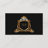 Elegante Monogramm-Initialen Visitenkarten Visitenkarte (Vorderseite)