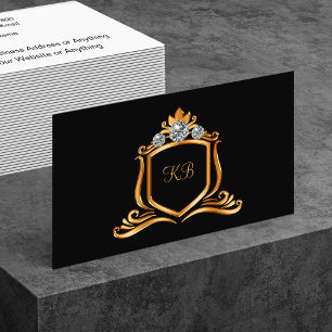 Elegante Monogramm-Initialen Visitenkarten Visitenkarte