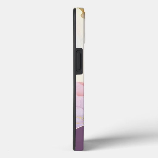 Elegante Monogramm-Marmor-Flüssigtinte Case-Mate iPhone Hülle (Rückseite / Rechts)